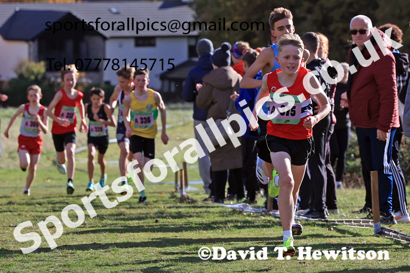 Boys Under-13s 2025 National Cross Country Relays, Berry Hill Park, Mansfield. Photo: David T. Hewitson/Sports for All Pics